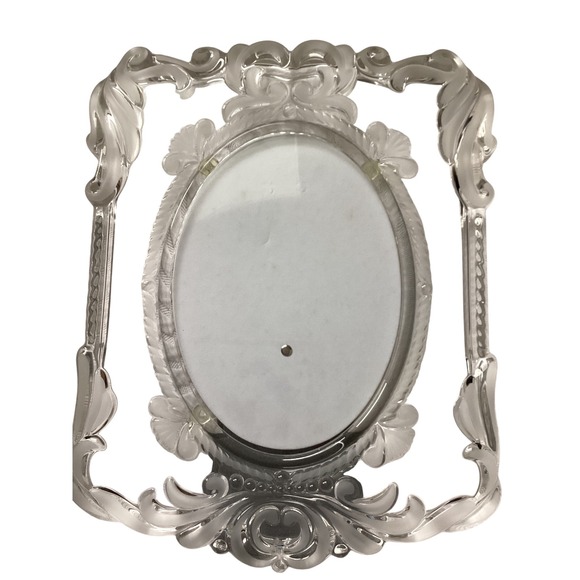 Mikasa Princess Picture Frame Oval 5x7 Lucite Acrylic Elegant Gift Germany - Picture 1 of 8